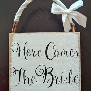 White Bridal Basket with Ribbon